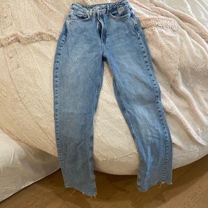 Zara Split hem high waisted jeans